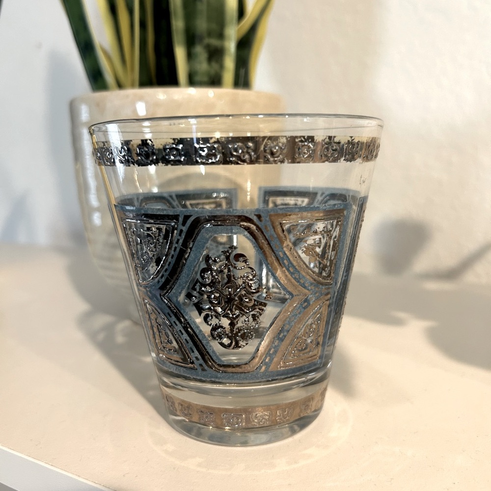 Mid century modern Culver old fashioned drinking glass!